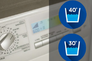 Waschmaschinengang bei 30 und 40 Grad